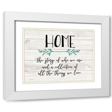 Home White Modern Wood Framed Art Print with Double Matting by Moulton, Jo