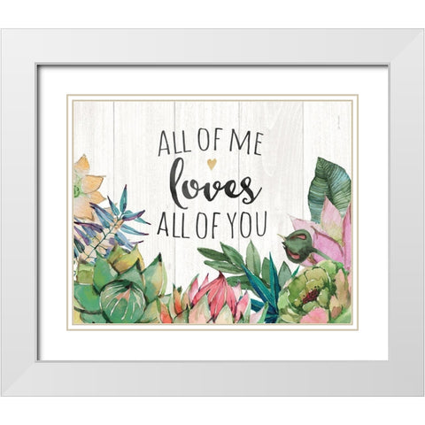 All of Me White Modern Wood Framed Art Print with Double Matting by Moulton, Jo