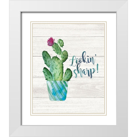 Lookin Sharp White Modern Wood Framed Art Print with Double Matting by Moulton, Jo