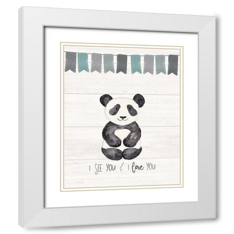 I See You White Modern Wood Framed Art Print with Double Matting by Moulton, Jo