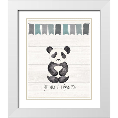 I See You White Modern Wood Framed Art Print with Double Matting by Moulton, Jo