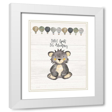 Brave Spirit White Modern Wood Framed Art Print with Double Matting by Moulton, Jo