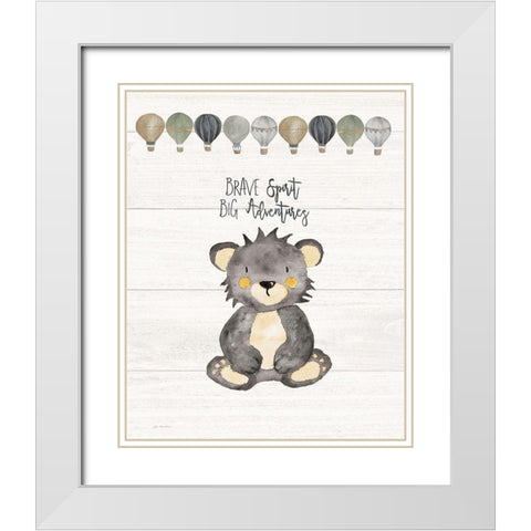 Brave Spirit White Modern Wood Framed Art Print with Double Matting by Moulton, Jo