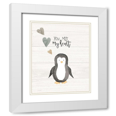 You Melt My Heart White Modern Wood Framed Art Print with Double Matting by Moulton, Jo