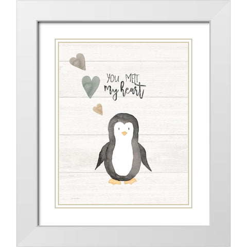 You Melt My Heart White Modern Wood Framed Art Print with Double Matting by Moulton, Jo