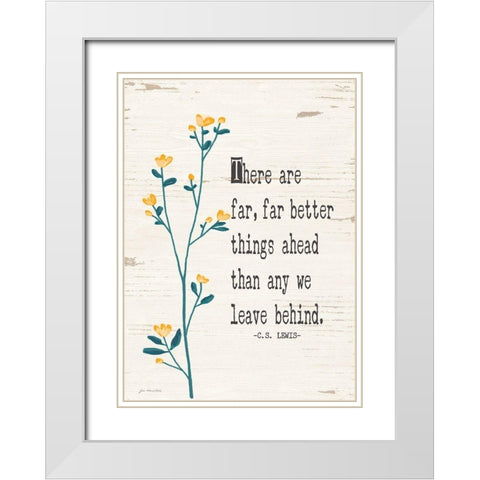 Far Better Things White Modern Wood Framed Art Print with Double Matting by Moulton, Jo