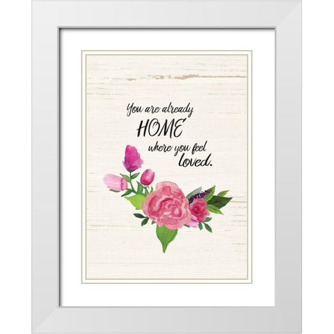 Already Home White Modern Wood Framed Art Print with Double Matting by Moulton, Jo