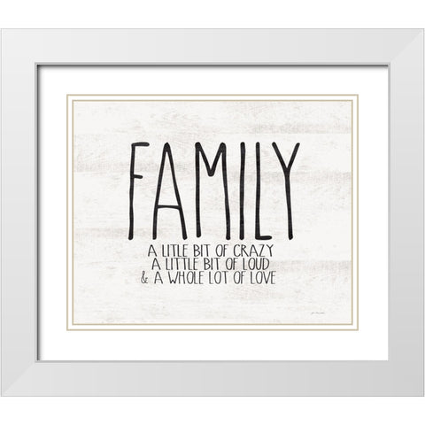 Family White Modern Wood Framed Art Print with Double Matting by Moulton, Jo