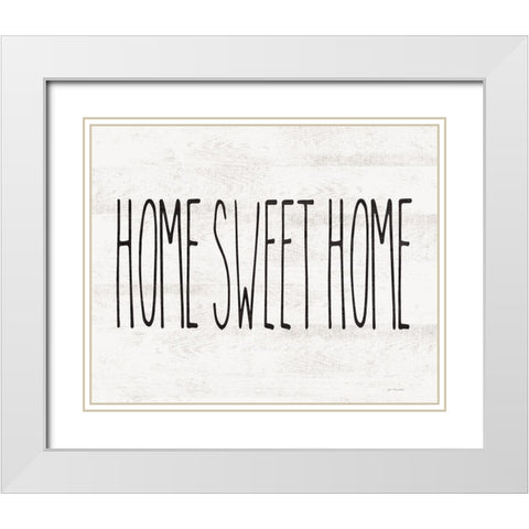 Home Sweet Home White Modern Wood Framed Art Print with Double Matting by Moulton, Jo