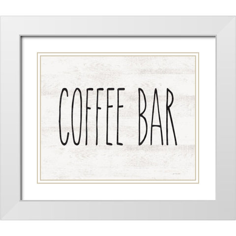Coffee Bar White Modern Wood Framed Art Print with Double Matting by Moulton, Jo