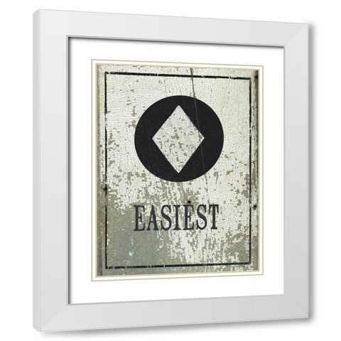 Easiest White Modern Wood Framed Art Print with Double Matting by Moulton, Jo