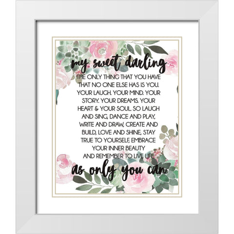 As Only You Can White Modern Wood Framed Art Print with Double Matting by Moulton, Jo