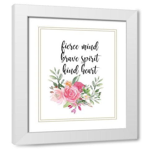 Glammy Girl White Modern Wood Framed Art Print with Double Matting by Moulton, Jo