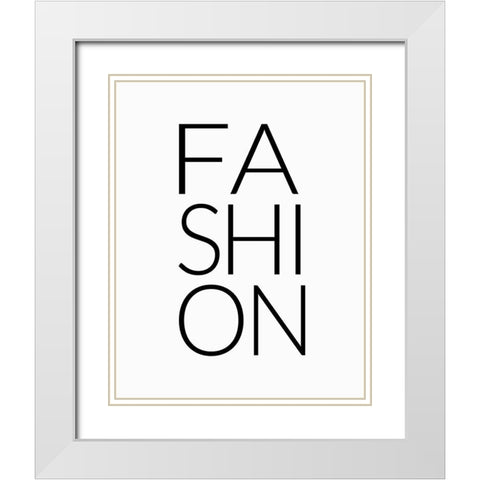 Fashion White Modern Wood Framed Art Print with Double Matting by Moulton, Jo