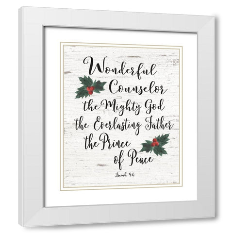 Prince of Peace White Modern Wood Framed Art Print with Double Matting by Moulton, Jo