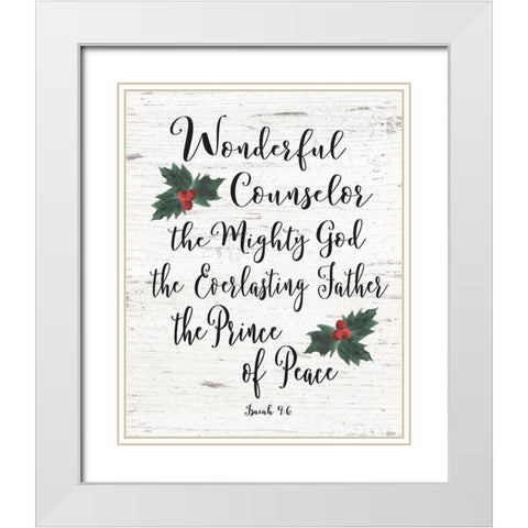 Prince of Peace White Modern Wood Framed Art Print with Double Matting by Moulton, Jo