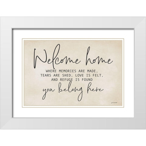 Welcome Home White Modern Wood Framed Art Print with Double Matting by Moulton, Jo