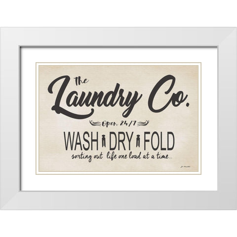 Laundry Co White Modern Wood Framed Art Print with Double Matting by Moulton, Jo