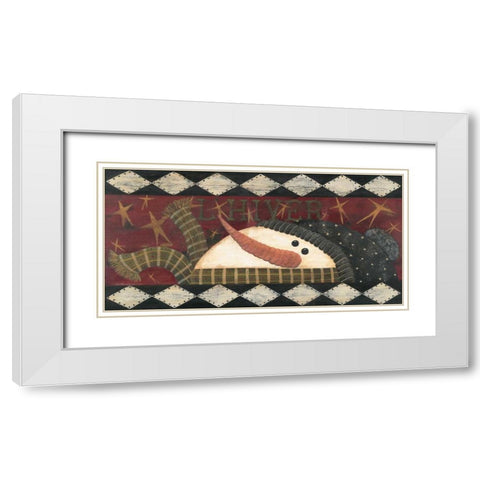 L Hiver White Modern Wood Framed Art Print with Double Matting by Moulton, Jo