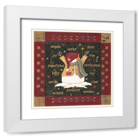 Winter White Modern Wood Framed Art Print with Double Matting by Moulton, Jo