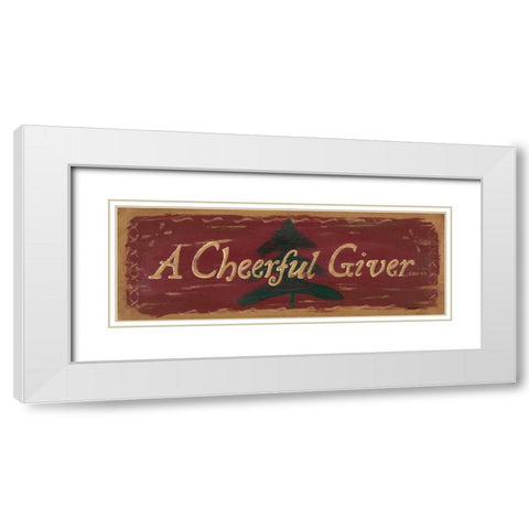 Cheerful Giver White Modern Wood Framed Art Print with Double Matting by Moulton, Jo