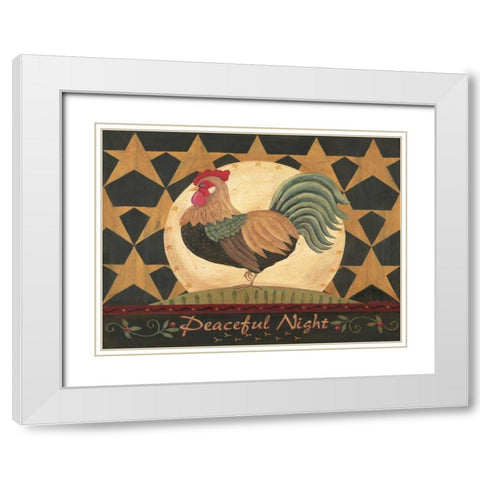 Peaceful Night White Modern Wood Framed Art Print with Double Matting by Moulton, Jo