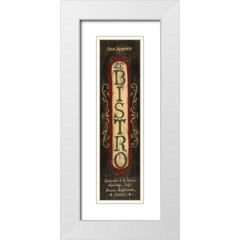 Bistro White Modern Wood Framed Art Print with Double Matting by Moulton, Jo