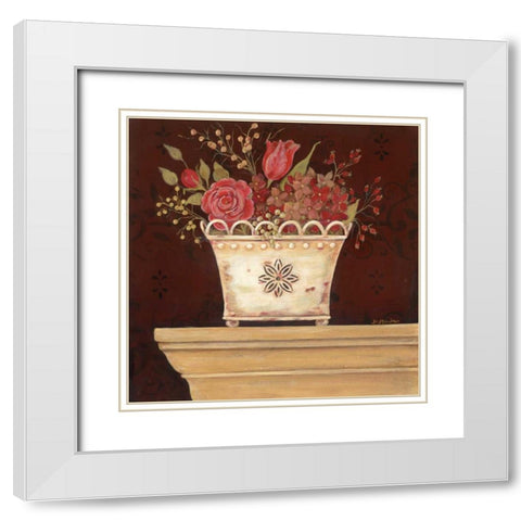 Vintage Gatherings II White Modern Wood Framed Art Print with Double Matting by Moulton, Jo