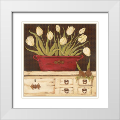 The White Cupboard White Modern Wood Framed Art Print with Double Matting by Moulton, Jo