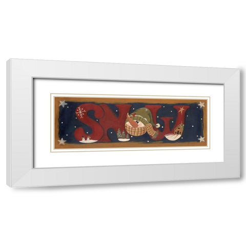 Snow White Modern Wood Framed Art Print with Double Matting by Moulton, Jo