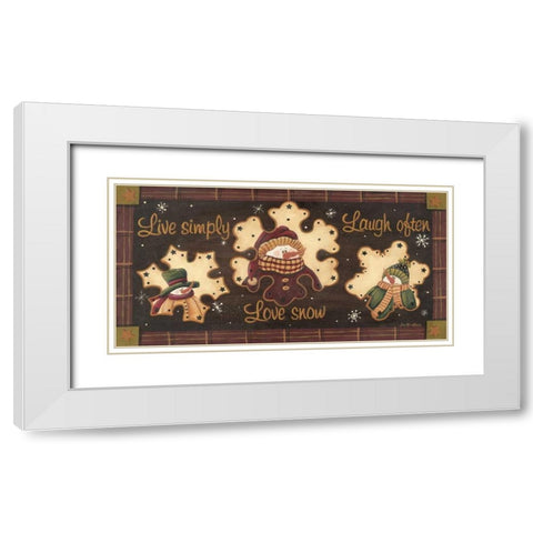 Live Simply-Love Snow White Modern Wood Framed Art Print with Double Matting by Moulton, Jo