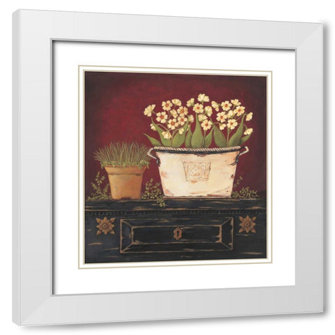 Winter Whites White Modern Wood Framed Art Print with Double Matting by Moulton, Jo
