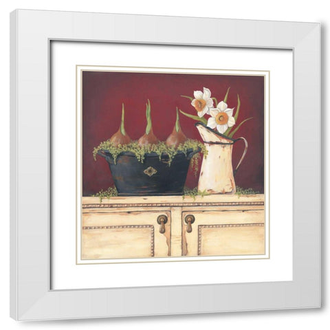 Early Spring White Modern Wood Framed Art Print with Double Matting by Moulton, Jo