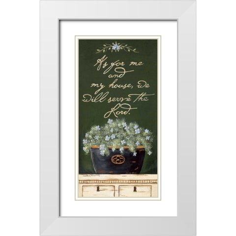 As for Me and My House White Modern Wood Framed Art Print with Double Matting by Moulton, Jo