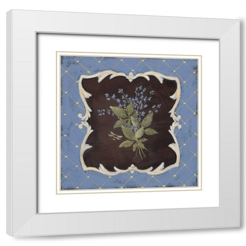 Buzzing Lavendar White Modern Wood Framed Art Print with Double Matting by Moulton, Jo