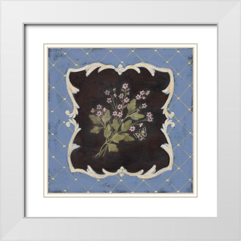 Silent Thyme White Modern Wood Framed Art Print with Double Matting by Moulton, Jo