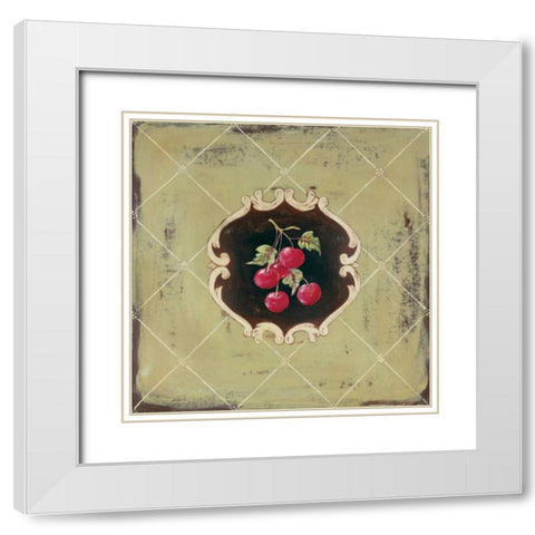 Cherise White Modern Wood Framed Art Print with Double Matting by Moulton, Jo