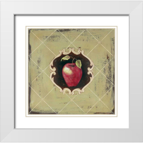 Pomme White Modern Wood Framed Art Print with Double Matting by Moulton, Jo