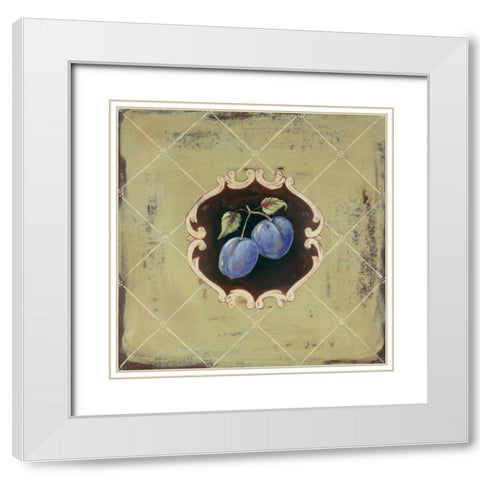 Prune White Modern Wood Framed Art Print with Double Matting by Moulton, Jo