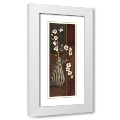Delicate Orchids II White Modern Wood Framed Art Print with Double Matting by Moulton, Jo