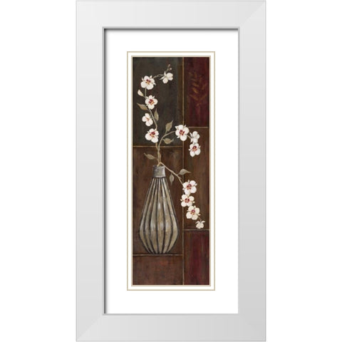 Delicate Orchids II White Modern Wood Framed Art Print with Double Matting by Moulton, Jo
