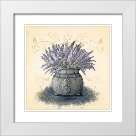 The Color Purple II White Modern Wood Framed Art Print with Double Matting by Moulton, Jo