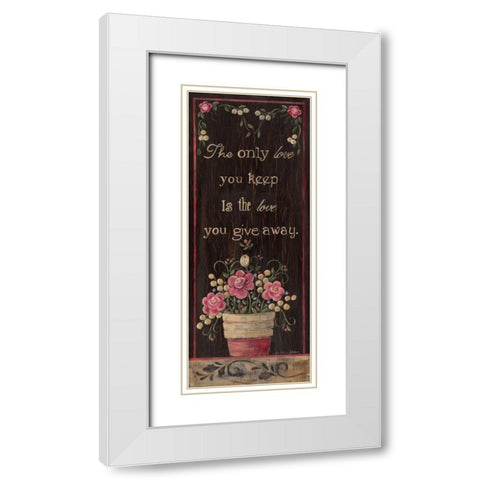 Love White Modern Wood Framed Art Print with Double Matting by Moulton, Jo