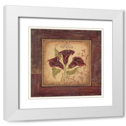 Crimson IV White Modern Wood Framed Art Print with Double Matting by Moulton, Jo