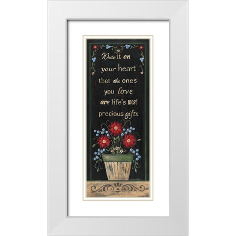 Precious Gifts White Modern Wood Framed Art Print with Double Matting by Moulton, Jo