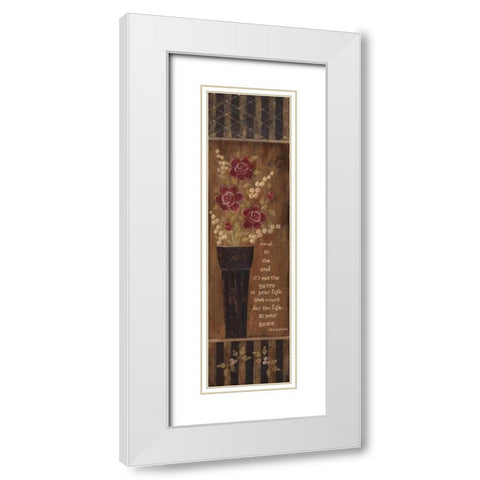 In the End White Modern Wood Framed Art Print with Double Matting by Moulton, Jo