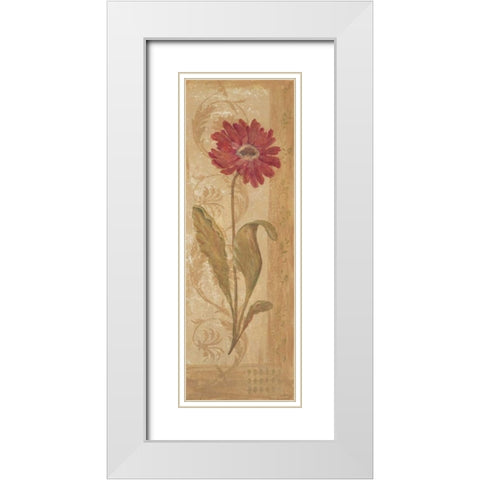 Evening Dahlia White Modern Wood Framed Art Print with Double Matting by Moulton, Jo