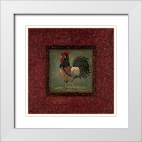 Wake Up Call! White Modern Wood Framed Art Print with Double Matting by Moulton, Jo
