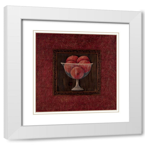 Fruit Compote I White Modern Wood Framed Art Print with Double Matting by Moulton, Jo