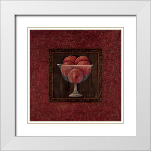 Fruit Compote I White Modern Wood Framed Art Print with Double Matting by Moulton, Jo